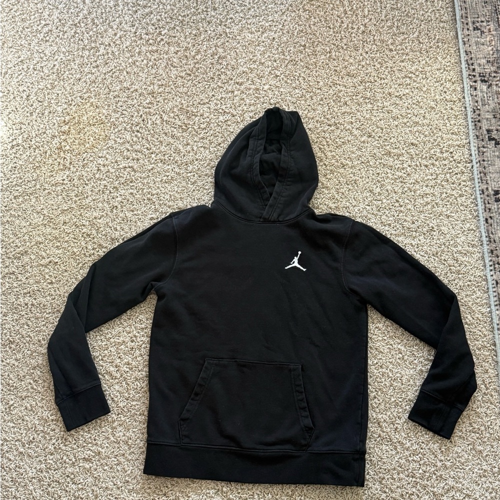 Jordan Black Hoodie with White Logo